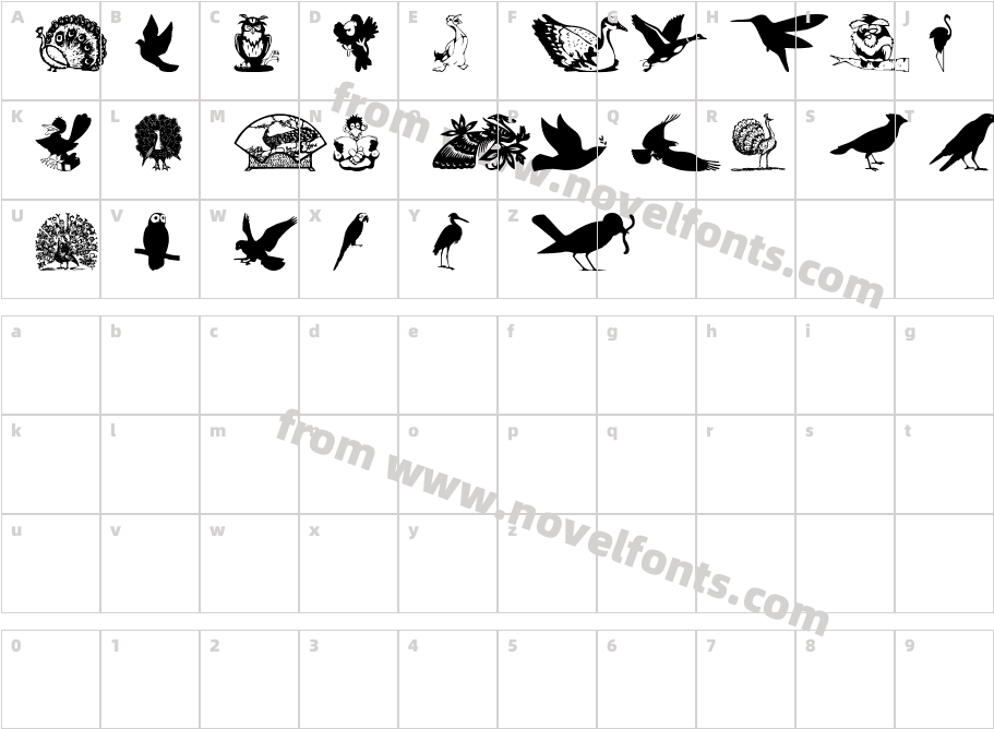 bird_cspCharacter Map