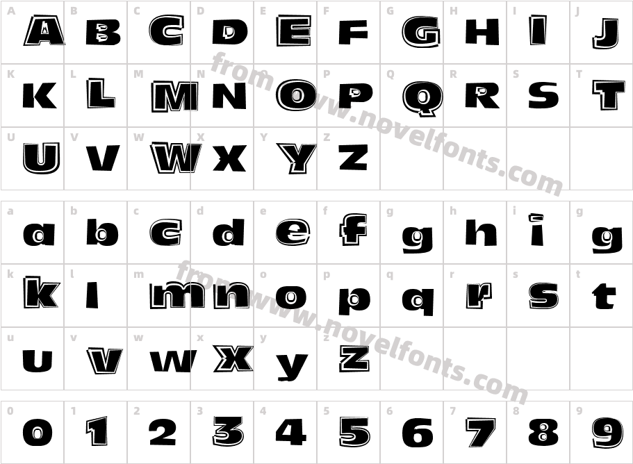 Funky Olive MixedCharacter Map