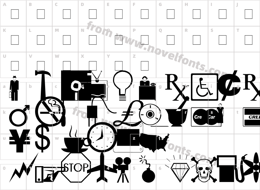 busindngCharacter Map