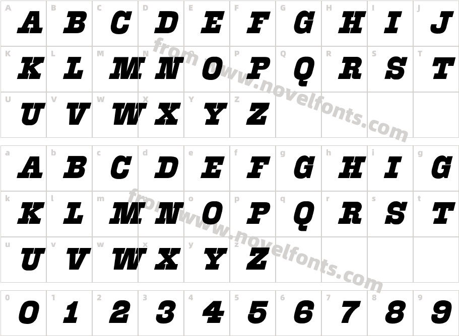 Akenaton FontCharacter Map