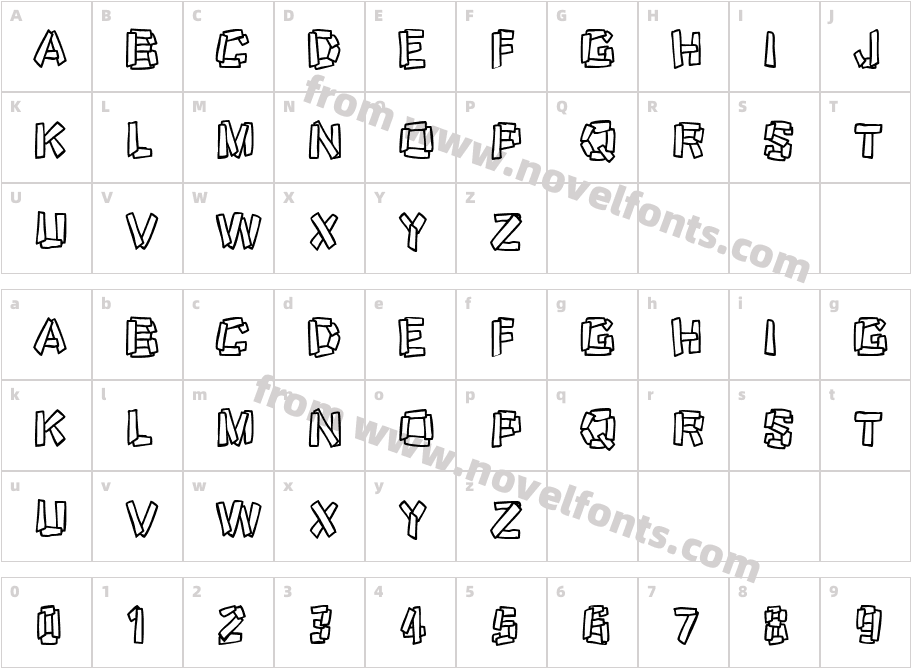 Funky StoneageCharacter Map