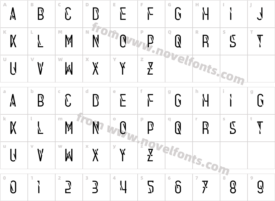 dDialienCharacter Map