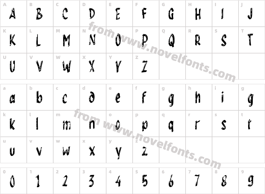 fFrambozCharacter Map