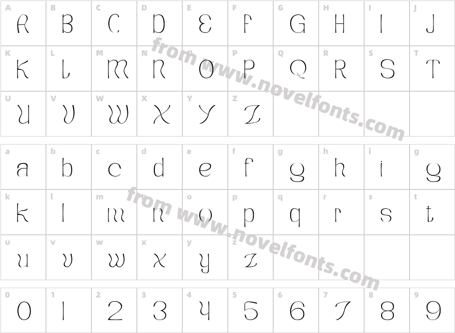 font 92 ExtLtCharacter Map