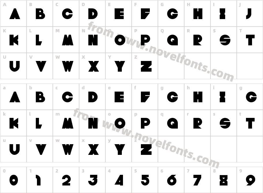 framework font boldCharacter Map