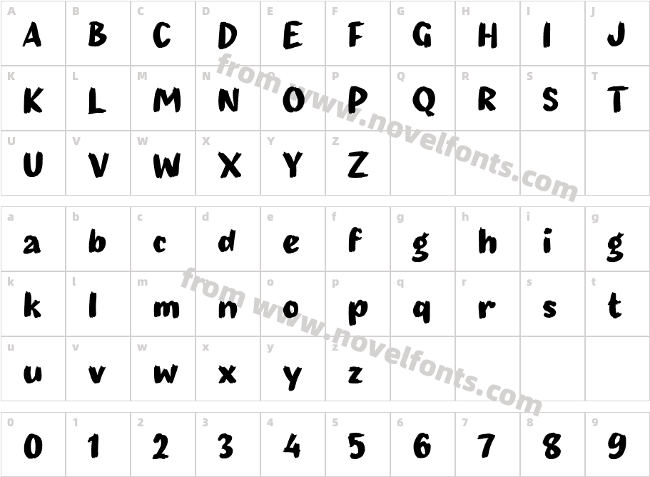 g GelapCharacter Map