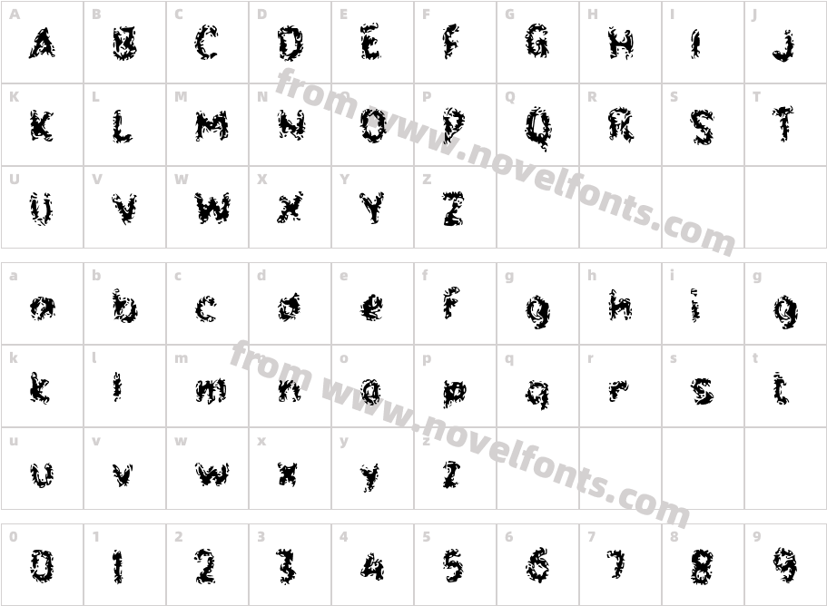 g GorengCharacter Map