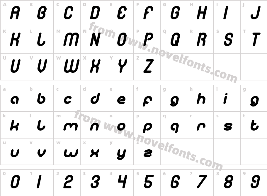 gitchgitch-BoldItalicCharacter Map