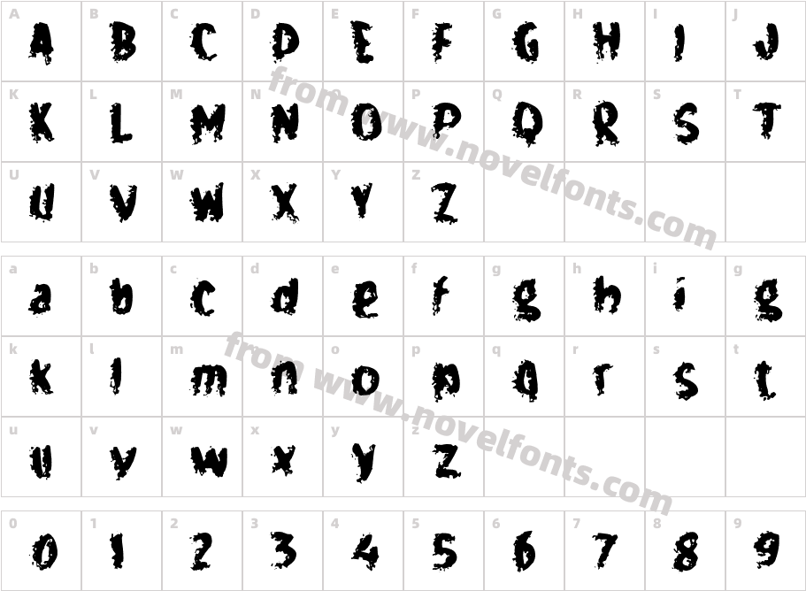 hHalahCharacter Map