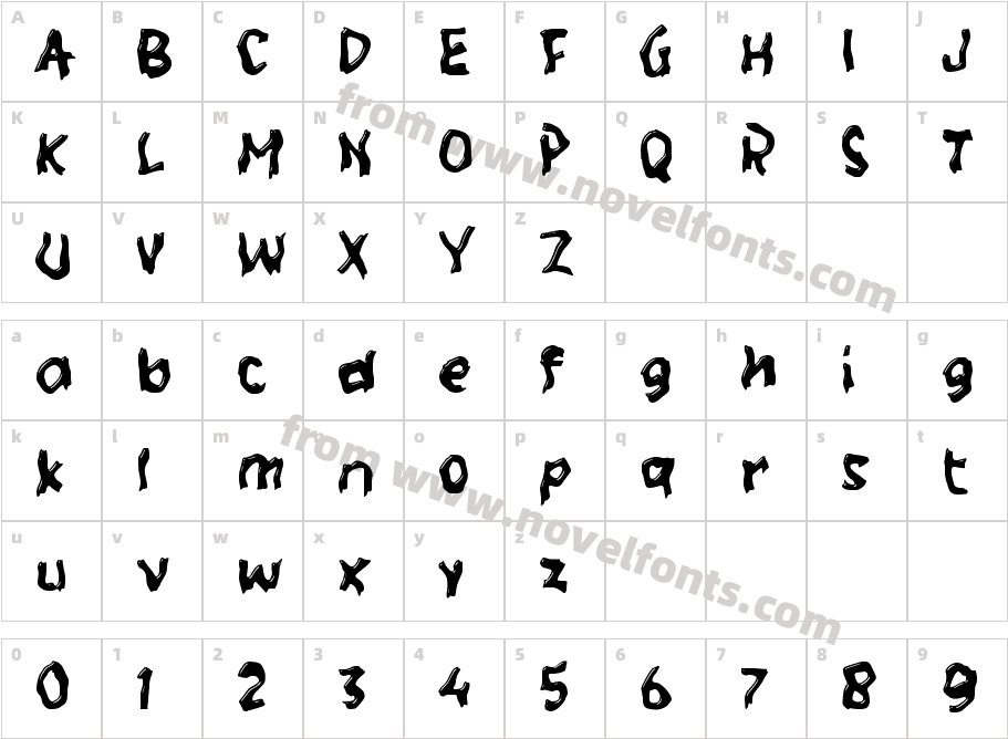 hHulleahCharacter Map