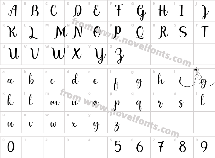 hei cuteCharacter Map