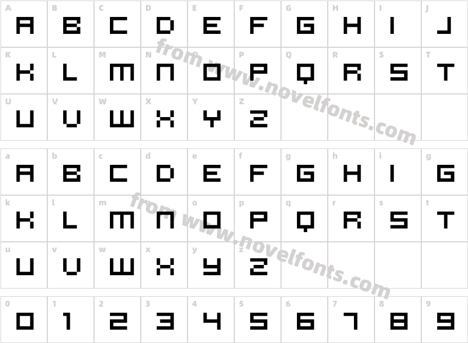 hooge 0853Character Map