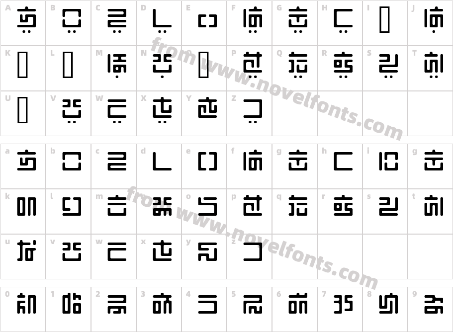 iiyodomuCharacter Map