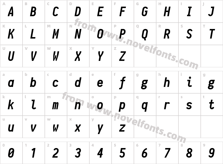 iosevkacc-bolditalicCharacter Map