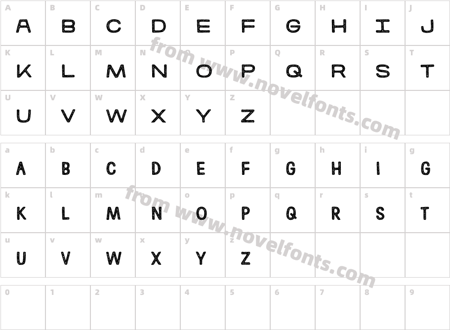 kitestrings stamp RegularCharacter Map