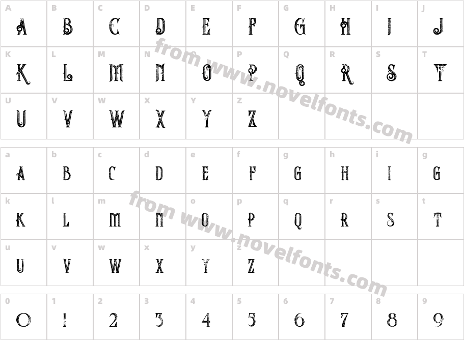 komodoinlinegrungeCharacter Map