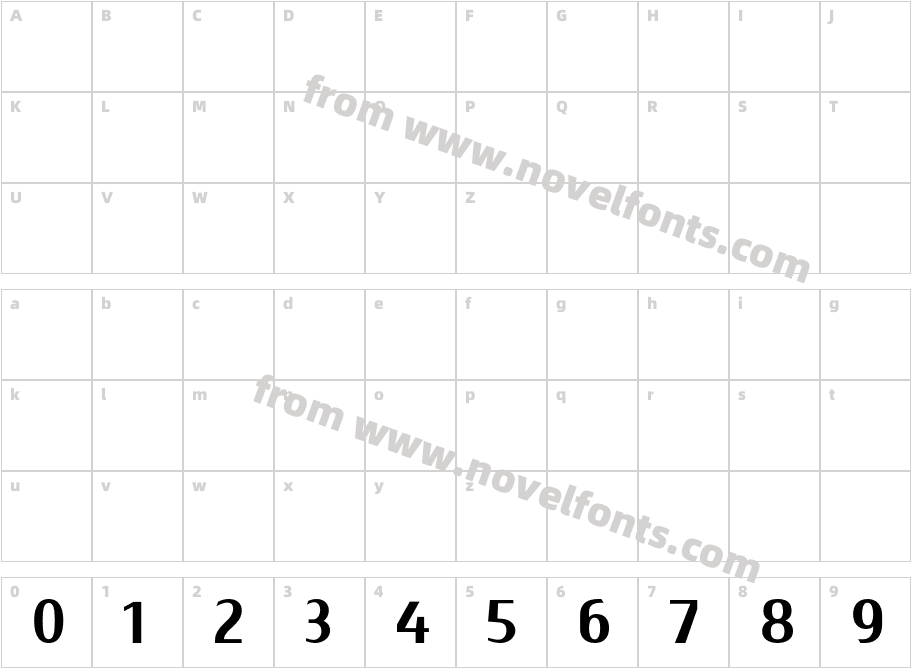 layla pro arabic W05 BoldCharacter Map