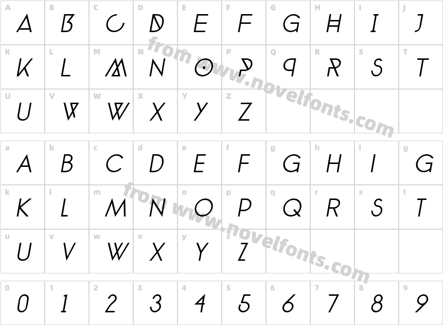 phantom-lightitalicCharacter Map