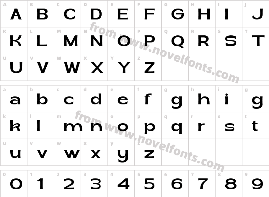 soka UltraBoldCharacter Map