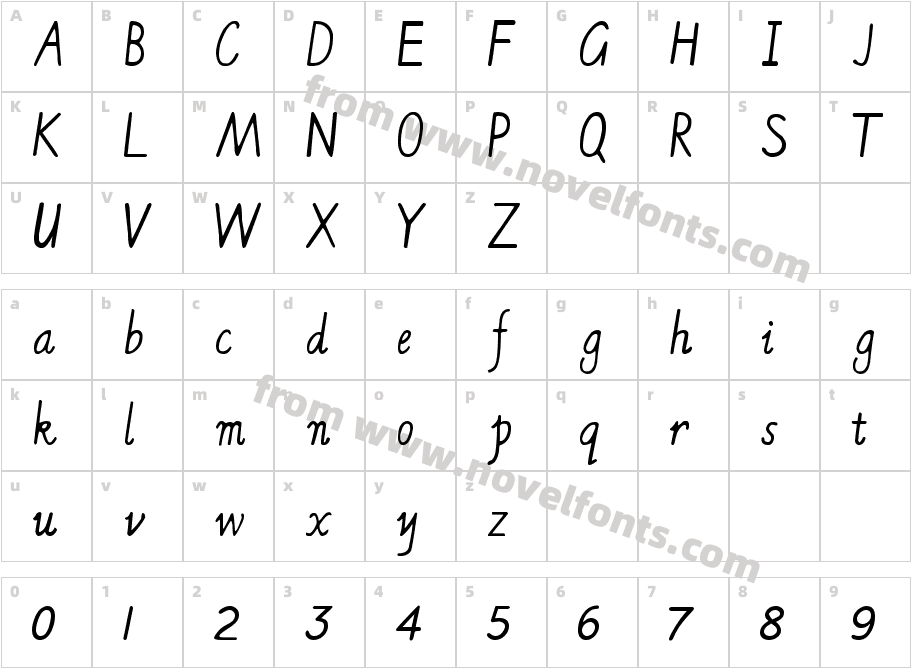 xumin字体Character Map