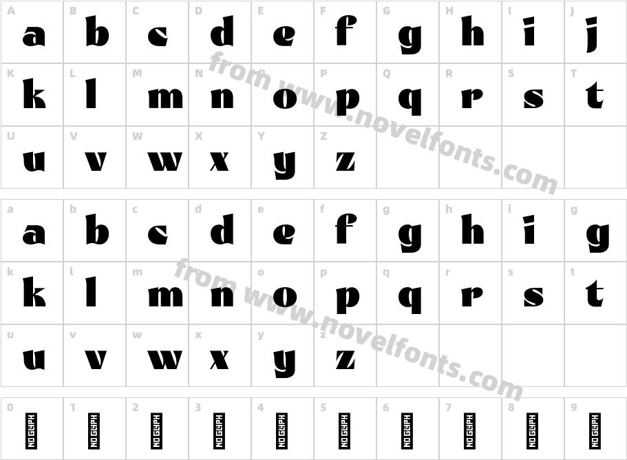 3626 Hilt RegularCharacter Map