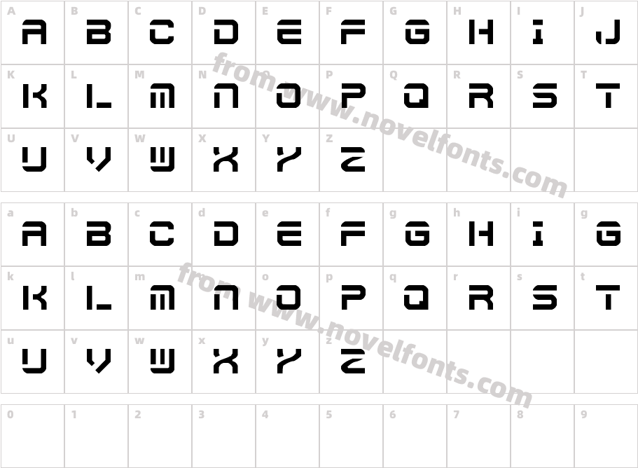 FuturaCharacter Map