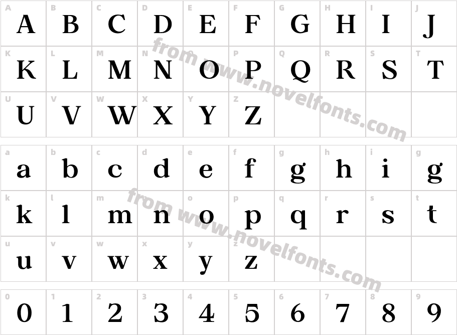 ALT Maria Clara MediumCharacter Map