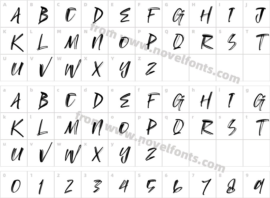 ALTHORY ItalicCharacter Map