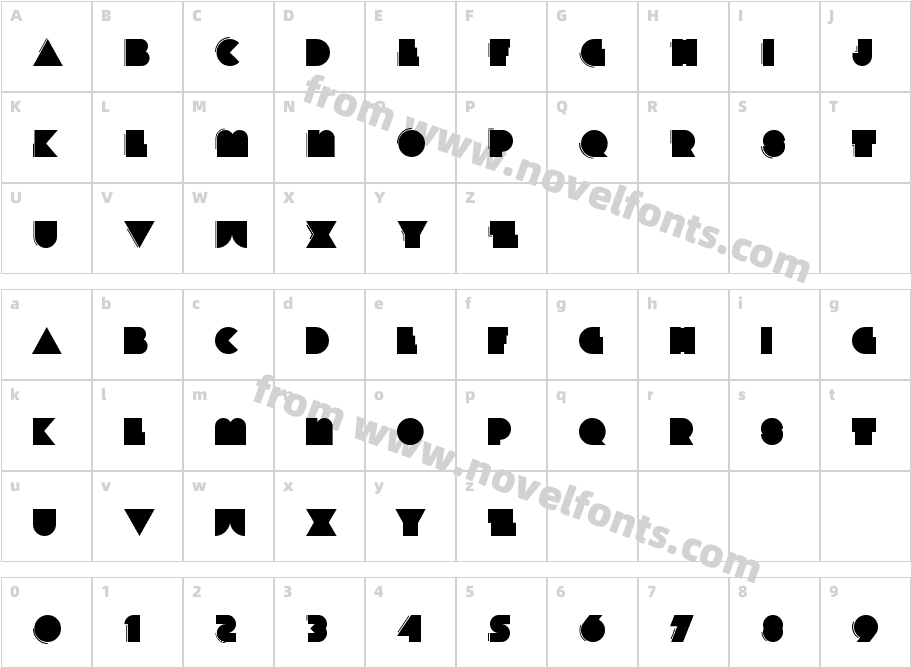 ALVA RegularCharacter Map