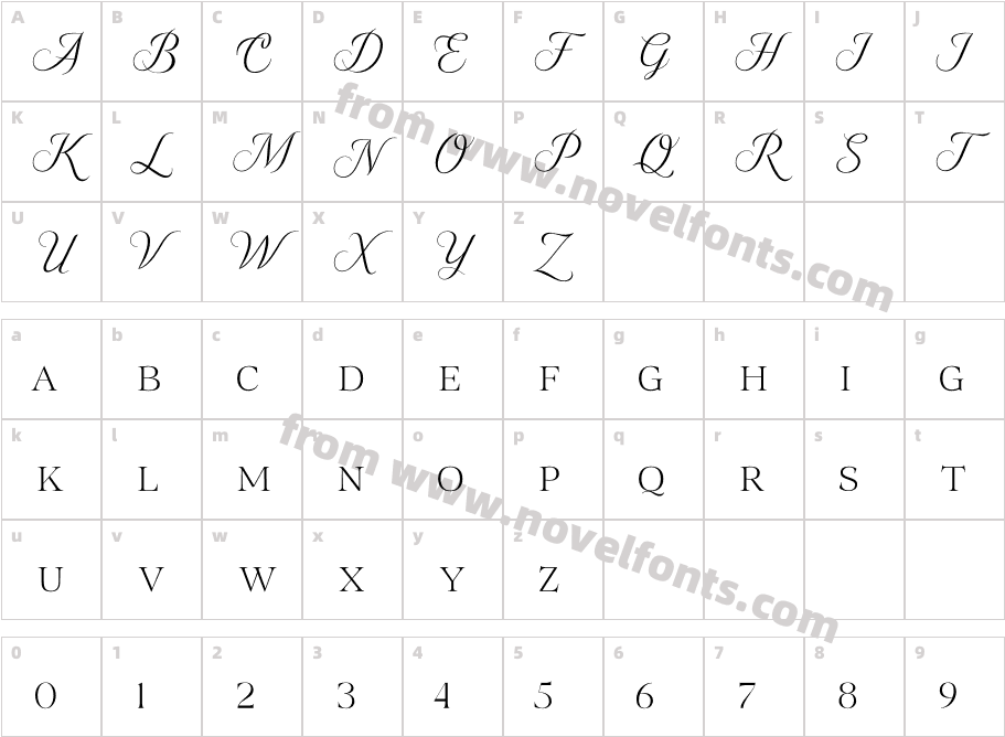 ARANTA RegularCharacter Map