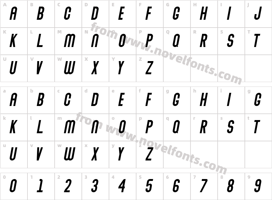 Abraham Italic ItalicCharacter Map