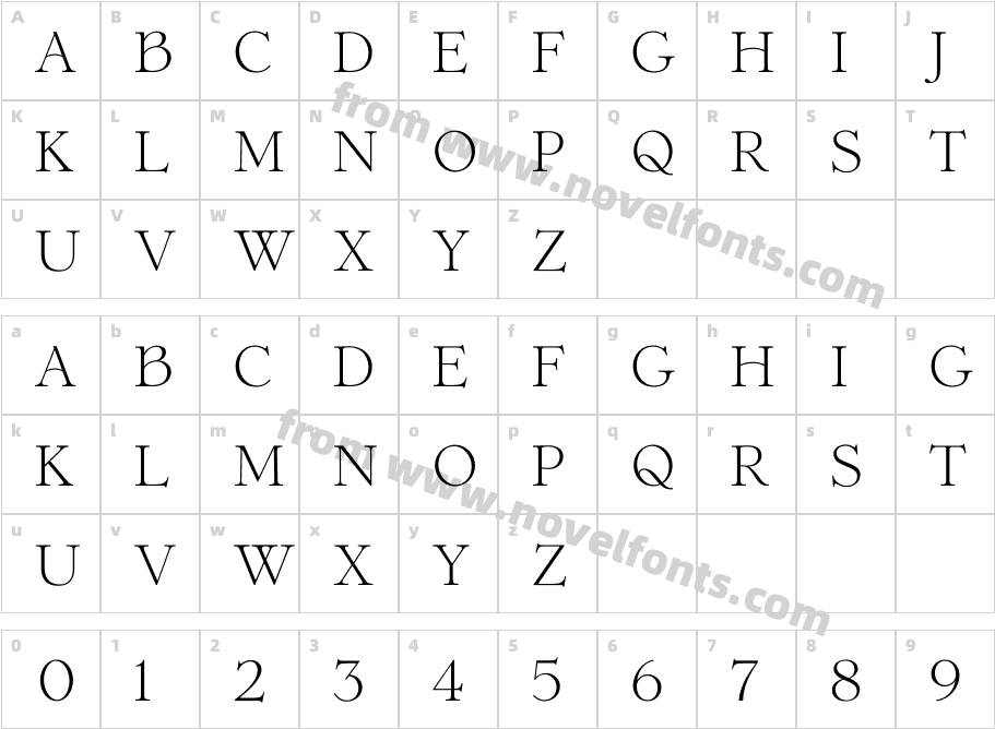 Acanthus DisplayCharacter Map