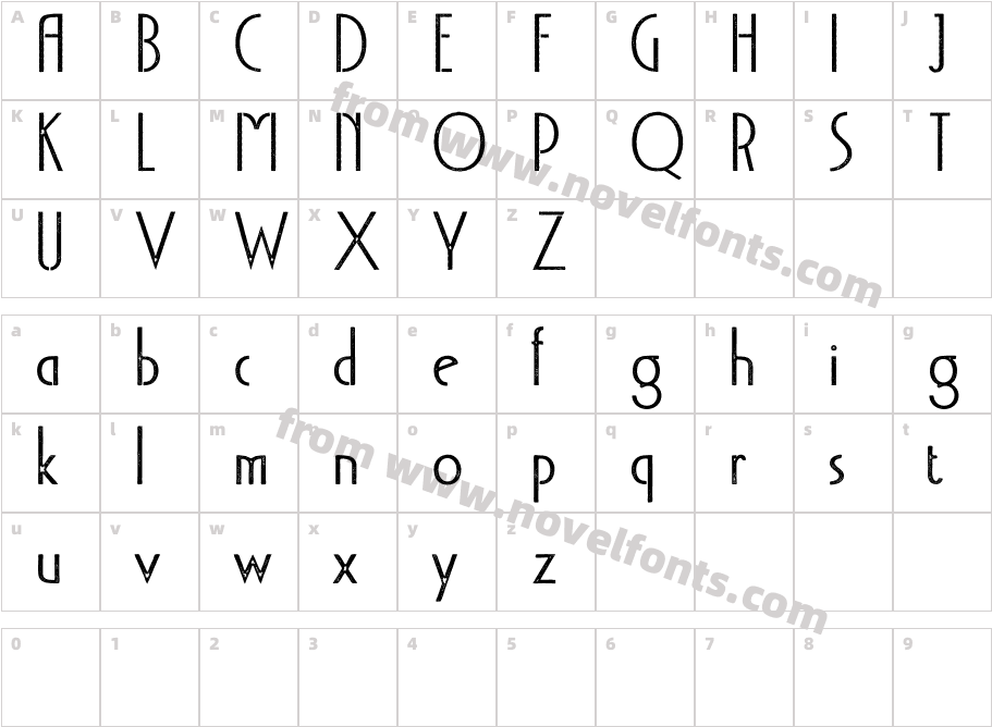 Acello Stamp Demo RegularCharacter Map