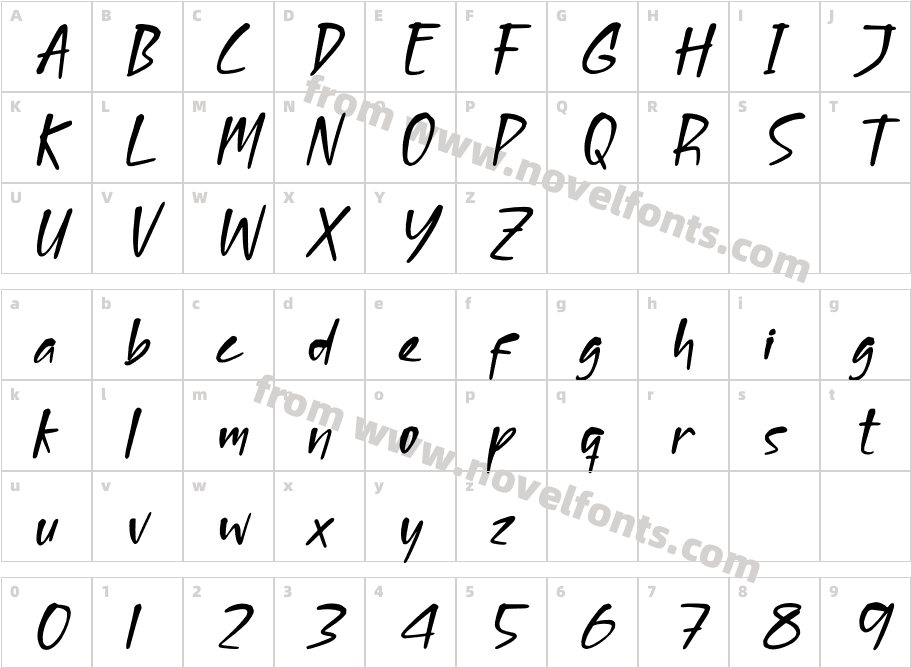 Acrhitech ItalicCharacter Map