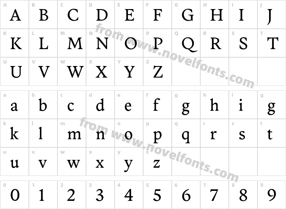 Adelphe Floreal RegularCharacter Map