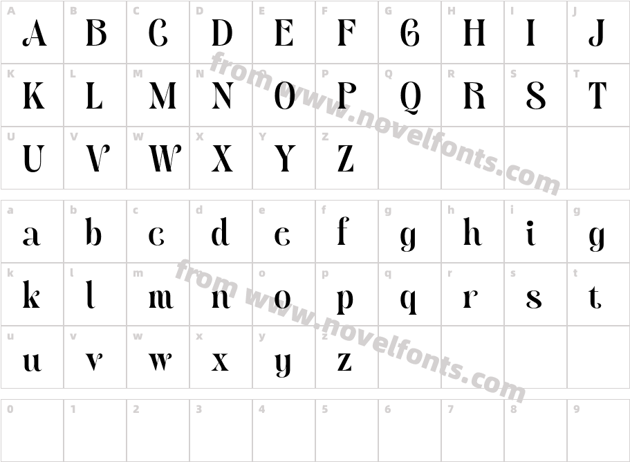 Adevas Demo RegularCharacter Map