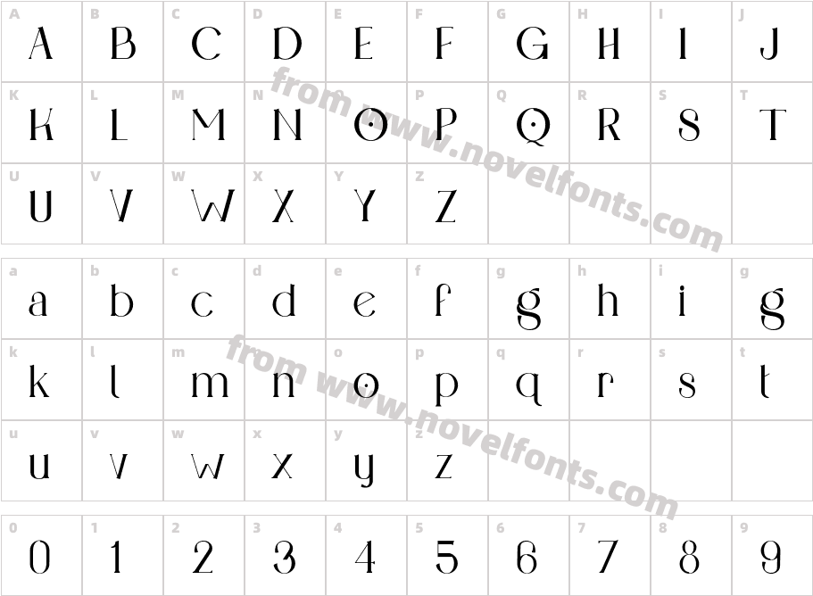 Adhiguno RegularCharacter Map