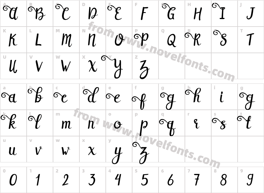 Aduhay Alt Front RegularCharacter Map