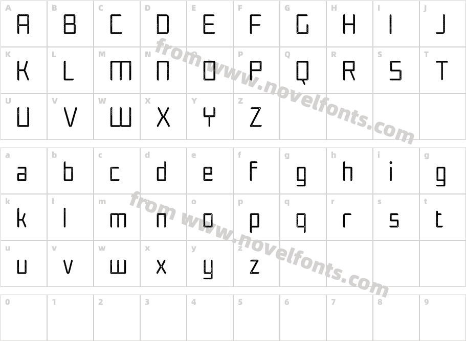 Agaline Stamp Demo RegularCharacter Map