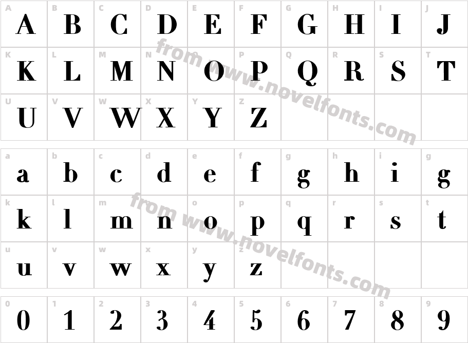 Ahpuch. Apollyon BoldCharacter Map