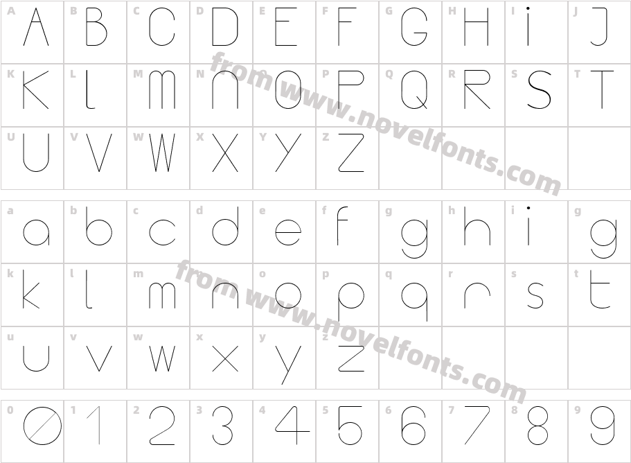 Aiolfi RegularCharacter Map