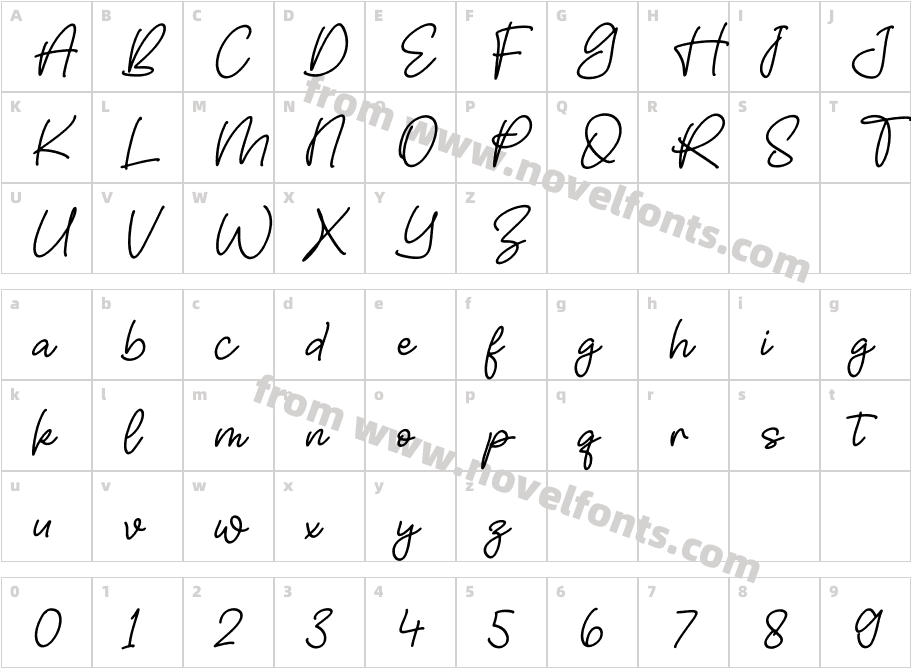 Airfield ItalicCharacter Map