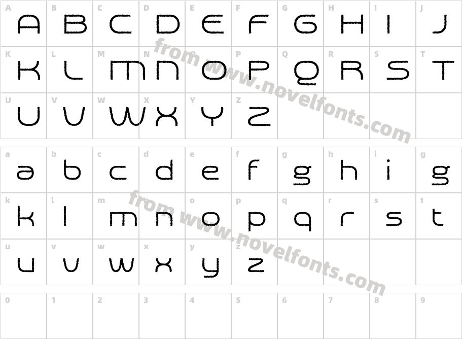 Akalime Rough Demo RegularCharacter Map