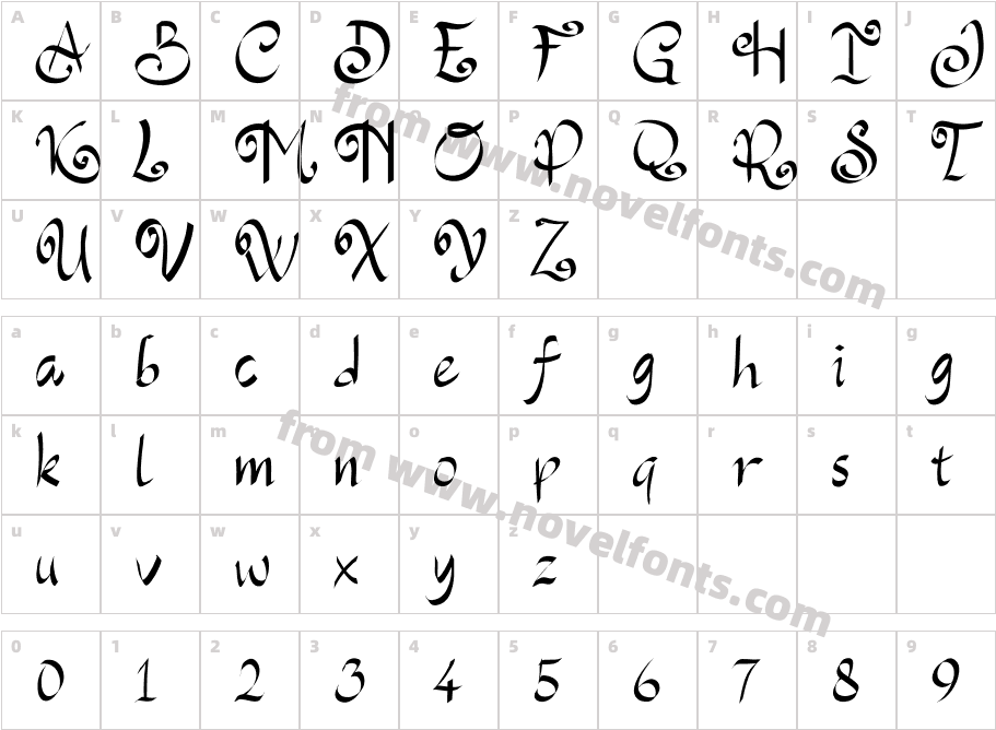 Al Sayyila RegularCharacter Map