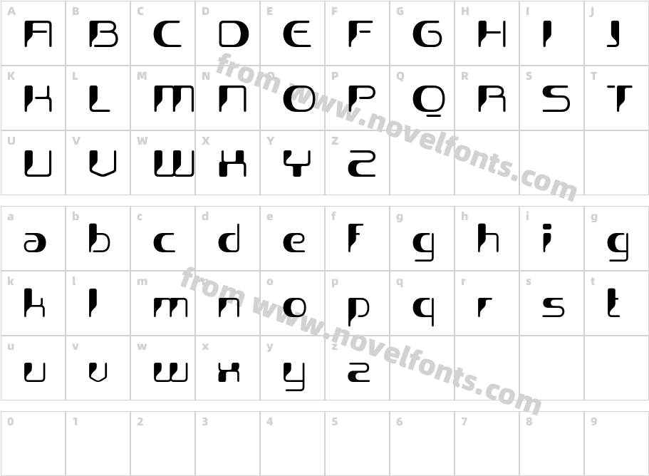 Alavine Demo RegularCharacter Map