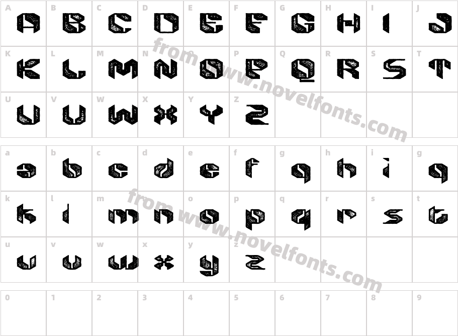 Alboth Stamp Demo RegularCharacter Map