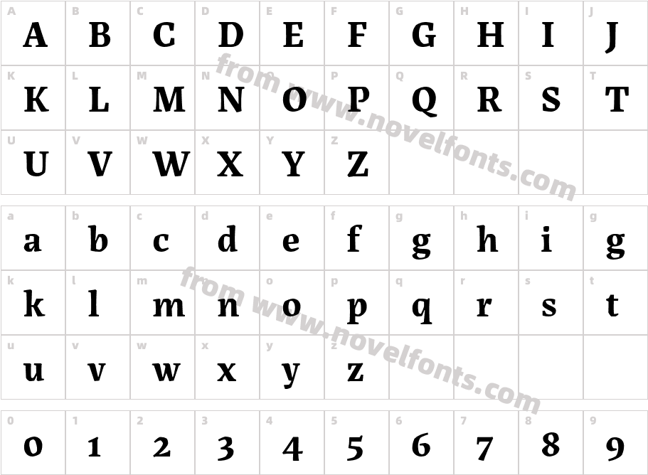 Albura BoldCharacter Map