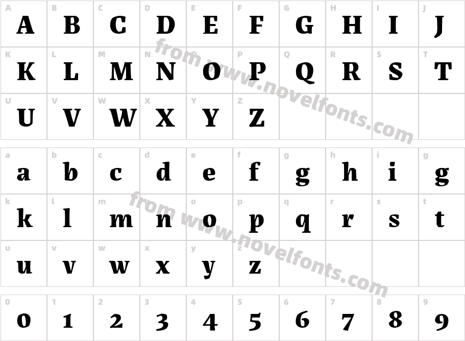 Albura Extra BoldCharacter Map