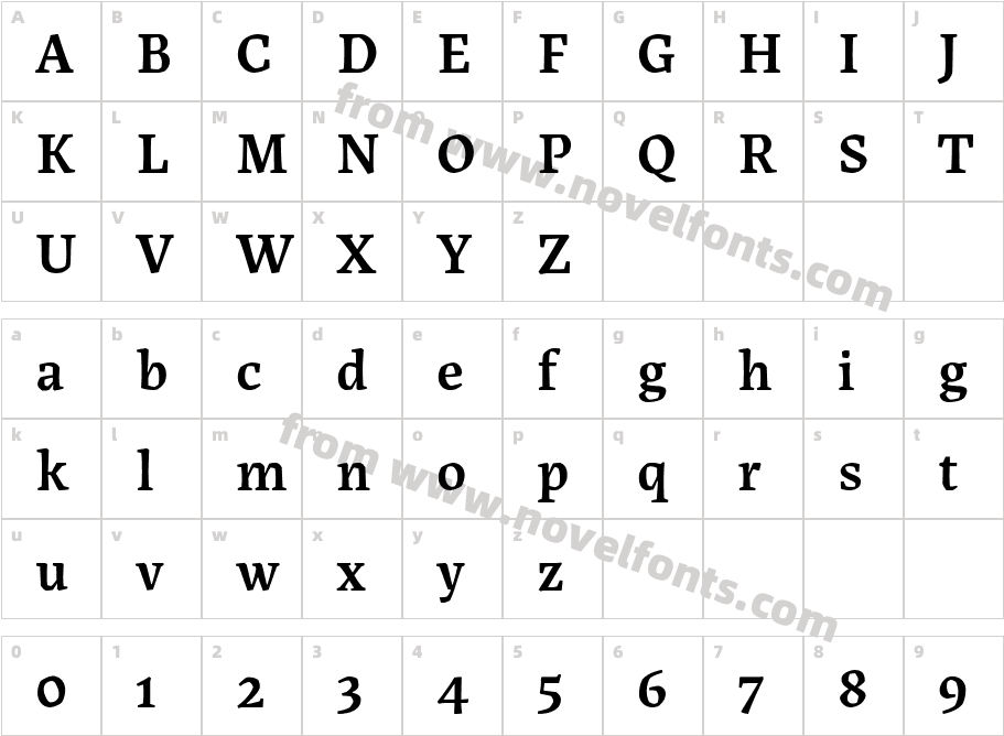 Albura SemiboldCharacter Map