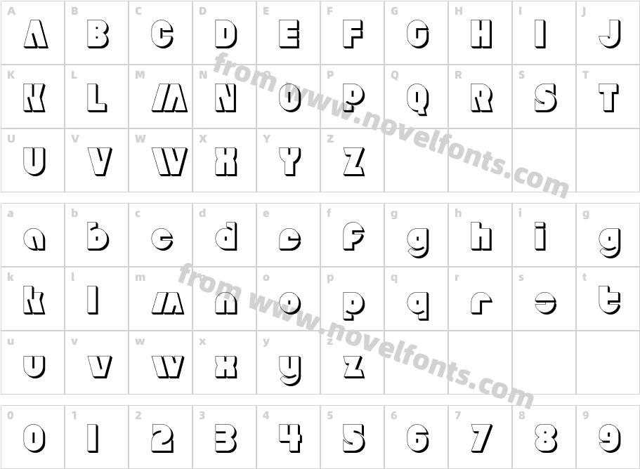 Aldo ExtrudedCharacter Map